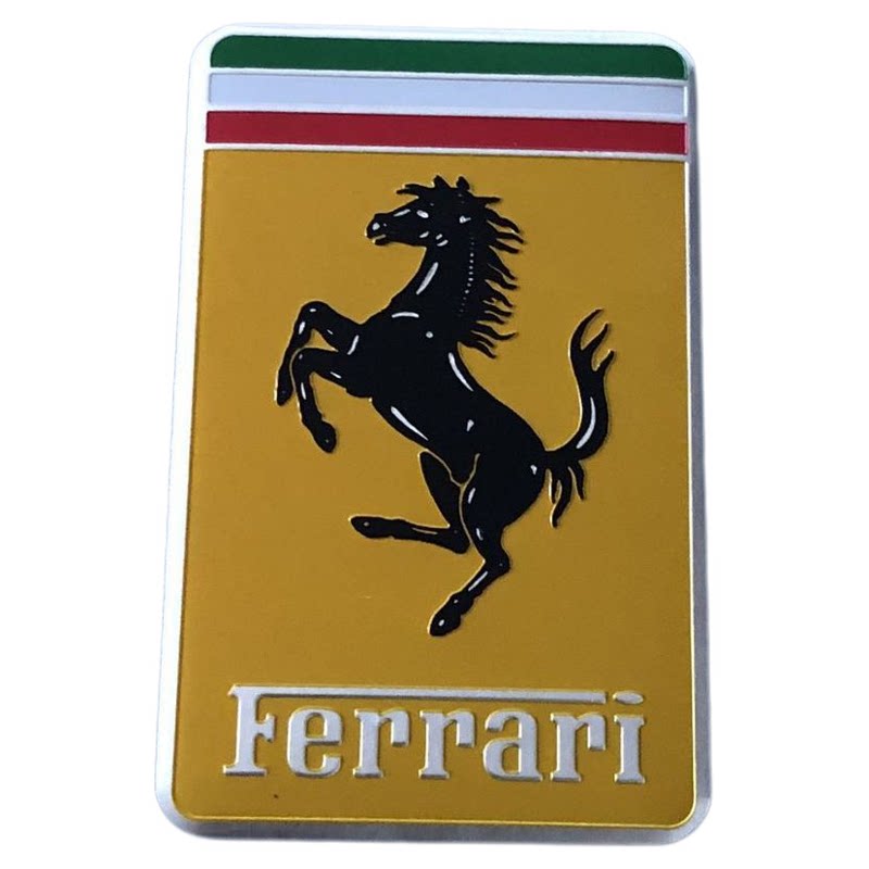 FERRARITeam薄铝标铭牌马标