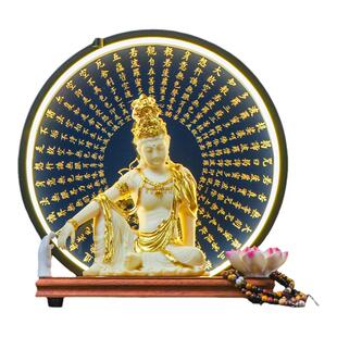 自在观音佛像家用客厅水月观音观自在菩萨观音菩萨禅意装饰品摆件