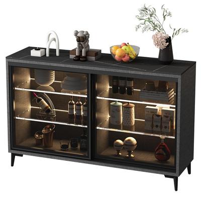 金斗满仓简约推拉门定制餐边柜