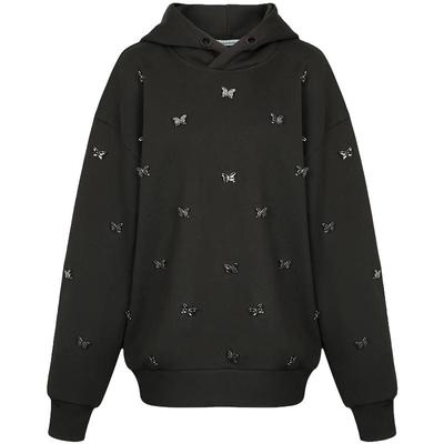 CALVINLUO小蝴蝶装饰廓形卫衣