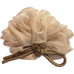 甜美蝴蝶结网纱大肠发圈头花扎头皮筋女韩系时尚洋气头绳2025新款