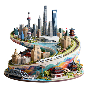 上海金属冰箱贴立体浮雕城市旅游景点纪念品上海文创伴手礼送朋友