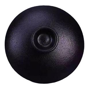 8厘米黑陶盖碗盖子陶瓷三才盖碗黑色粗陶盖敬茶碗盖功夫茶具碗盖