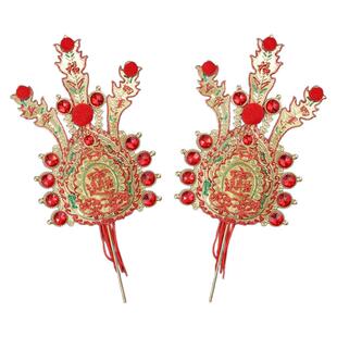 潮汕拜神金花家用敬佛铜金花天公月娘铜插香炉结婚床头花供寺庙