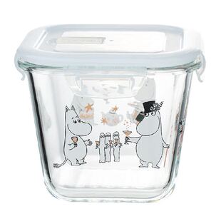 LUNTAYOx姆明联名玻璃汤碗可微波炉加热上班族饭盒带盖水果保鲜盒