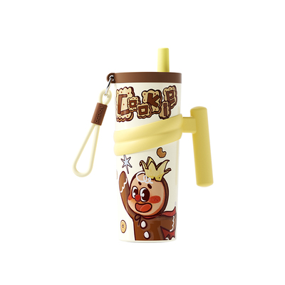 bablov吸管杯把手桌面保温杯