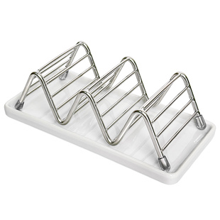 肥皂盒304不锈钢陶瓷皂碟创意w型家用卫生间沥水肥皂托香皂置物架