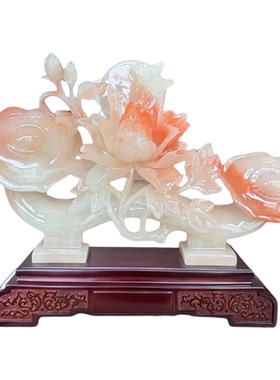 高档牡丹富贵如意摆件