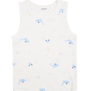 歌瑞家儿童背心男女童内穿中小童宝宝贴身夏季莫代尔无袖背心