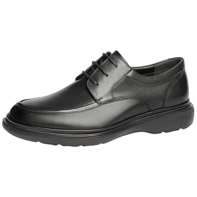 森达休闲皮鞋男款2025春新商场同款通勤办公商务系带皮鞋K4B03AM5