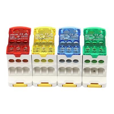 导轨式一进多出UKK80A零线端子排