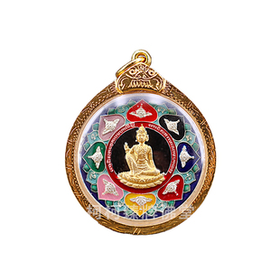 泰国特色龙婆龙耐2549纯银莲花泽度金庞巴干纯银材质牌带保真卡