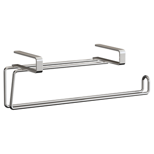 304不锈钢厨房卷纸架悬挂式挂架免打孔纸巾置物架保鲜膜收纳架