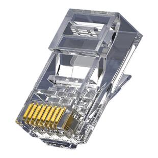 秋叶原水晶头超5五6六7七类网线万兆RJ45接头8p8c网络连接器100个