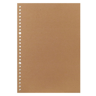 道林米黄纸80克内页芯可撕活页替芯本直角50张横线点线b5方格A4网格无线装订易斯本笔记本子26孔20简约牛皮面