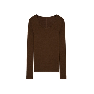 MESUX米岫25秋冬迪木尔风90S纯羊毛无缝成型多领型百搭打底针织衫