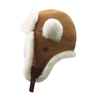 新款女冬羊皮毛一体 帽子皮帽男雷锋帽 骑车护耳登山滑雪东北帽子