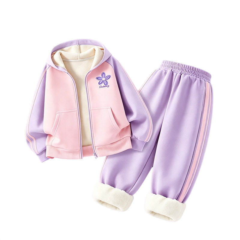巴布豆童装女童套装运动服