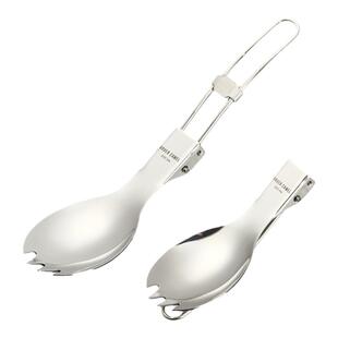 揽胜户外SUS304不锈钢折叠餐具牛排刀叉勺子便携野营野炊锯齿餐刀