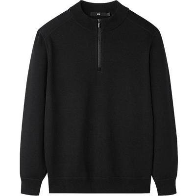 海澜之家立领加绒稍厚保暖针织衫