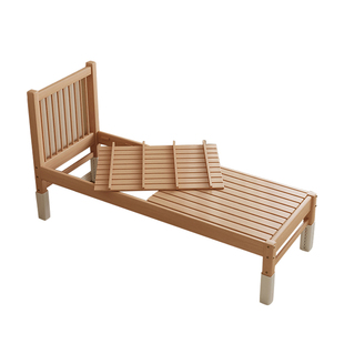 Bailitu百利图榉木拼接床加宽婴儿床实木带护栏宝宝床边床儿童床