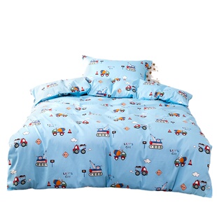 新品a类无荧光宝宝纯棉全棉60支贡缎幼儿园婴儿床品被套布料面料