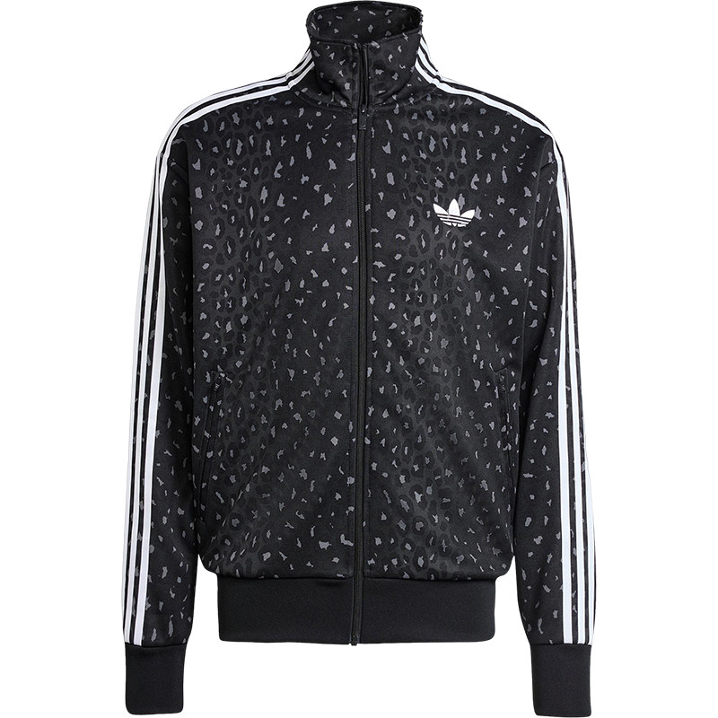 Adidas/阿迪达斯正品三叶草男士日常豹纹印花宽松运动外套JV7579