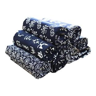 蓝印花布纯棉小碎花布头复古服装面料民族风布料青花桌布窗帘布艺