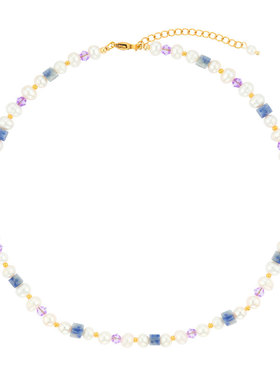 耳边风重工串珠设计长春花兰项链