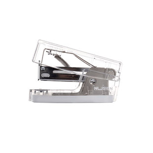 得力纽赛透明迷你订书机手握式高颜值小号省力学生儿童用便携式小型订书器外卖打包用小钉书12号订书钉办公