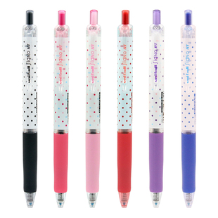 uniball三菱138S 笔芯0.38mm顺滑极细 波点按动式黑色中性笔signo