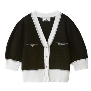 LILY BROWN2025秋冬新品MARY QUANT小香风拼色针织开衫LWND254002