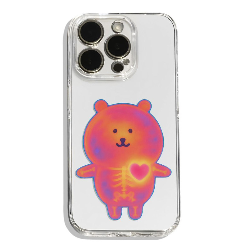 iPhone13卡通苹果14小众小米17ULTRA透明12ProMax心脏自嘲熊创意华为NOVA15软适用16PLUS手机壳VIVOx300Ultra