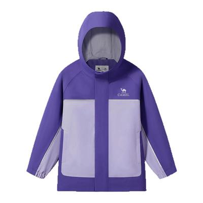 骆驼儿童单层冲锋衣2025秋冬新款男童防水夹克女童户外休闲外套
