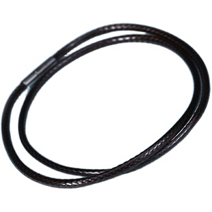 男女款不锈钢扣蜡绳项链 翡翠玉器琥珀蜜蜡吊坠挂绳链子