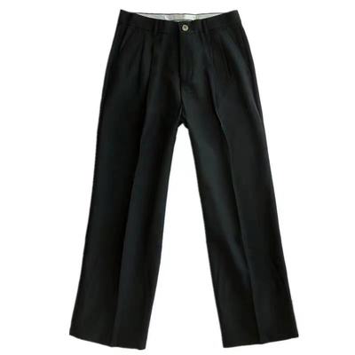 网红韩国垂坠感白色阔腿西装裤