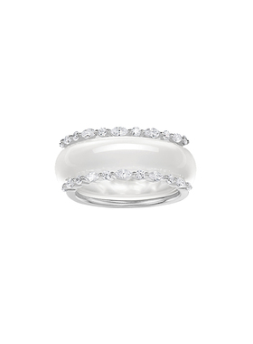 天然白玉髓叠戴混搭两用套戒