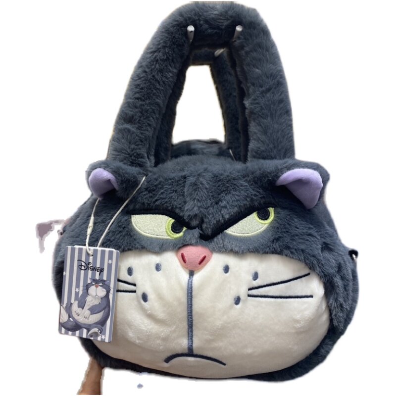 迪士尼猫咪系列大头双面手提斜挎迷你饺子包名创优品MINISO路西法