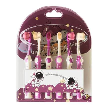 儿童软毛牙刷3-5-6到12岁以上换牙期太空人男女宝宝专用家庭装