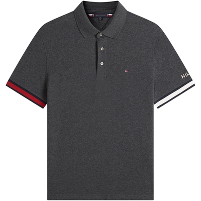 Tommy男装纯棉镶边袖口短袖POLO