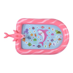 新款充气喷水池儿童pvc鱼池玩具独角鲸游泳池游戏水洒垫现货