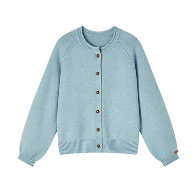 飞鸟和新酒插肩袖针织开衫女2025秋季新款宽松圆领毛衣