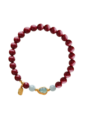 山川心语原矿朱砂本命年护身手串