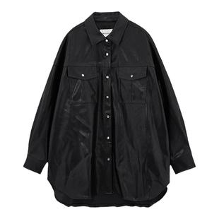 MOUSSY 冬季新款街头风皮衣外套女028HSZ30-0531