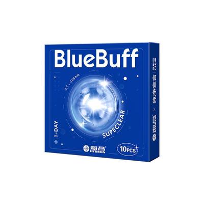【限时买赠】海昌蓝buff日抛30片隐形近视眼镜舒适官方旗舰店正品
