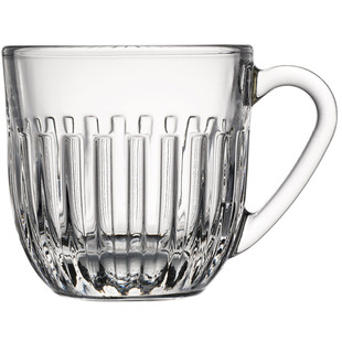 现货法国制造进口LA ROCHERE竖条纹Ouessant带柄浓缩意式小咖啡杯