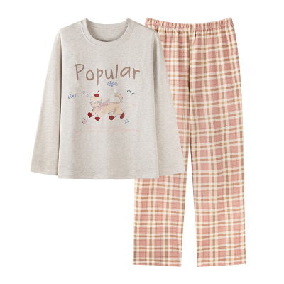 卡之恋纯棉加厚睡衣女春秋冬长袖