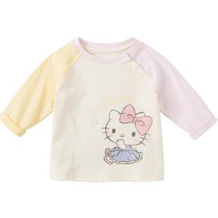 Hello Kitty联名戴维贝拉女童长袖T恤春秋儿童上衣婴儿宝宝童装