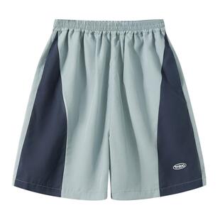 mipo SS24夏装 儿童拼色短裤男童外穿2025新款女童裤子夏季薄款潮