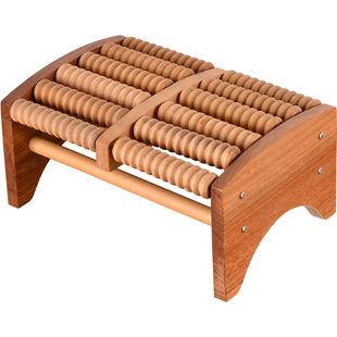 实木足部脚底按摩器材家用脚踩足底器足底足疗指压滚轮穴位板脚垫